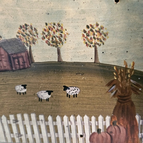 Primitive Hand Painted Autumn Farm house Sign 15" × 10" - Picture 3 of 6
